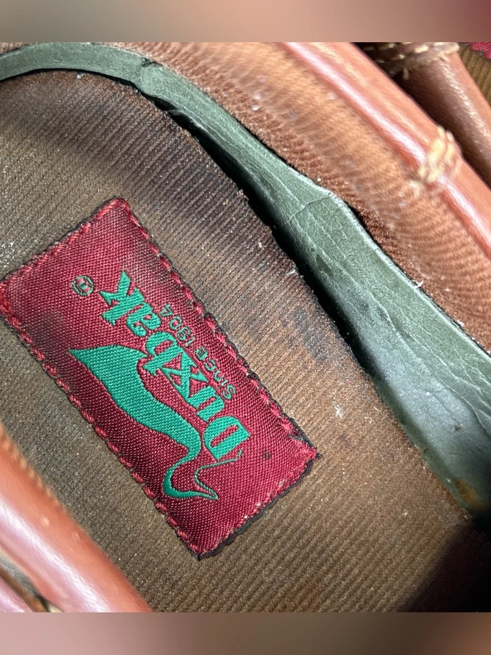 DUXBAK Decked Boat Shoe 10.5 Vintage Moc Toe Loafers Casual Shoes Brown Leather